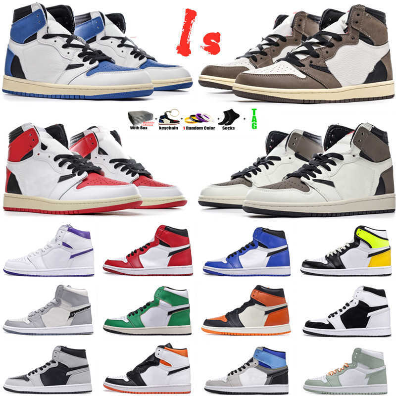 

Mens 1 High Og Basketball Shoes Sneakers Trainers University Blue Dark Mocha Bred Shadow 1S Bordeaux Unc Twist Seafoam Men Women jordas, #50