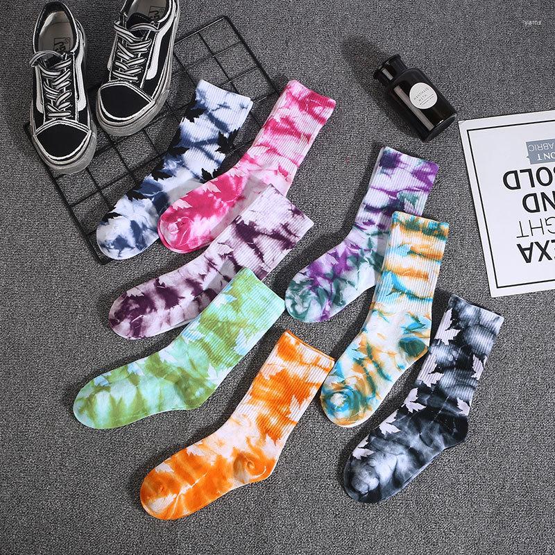 

Men's Socks Tie-dye Street Skateboard Tide Hip-hop Insults Brand Men