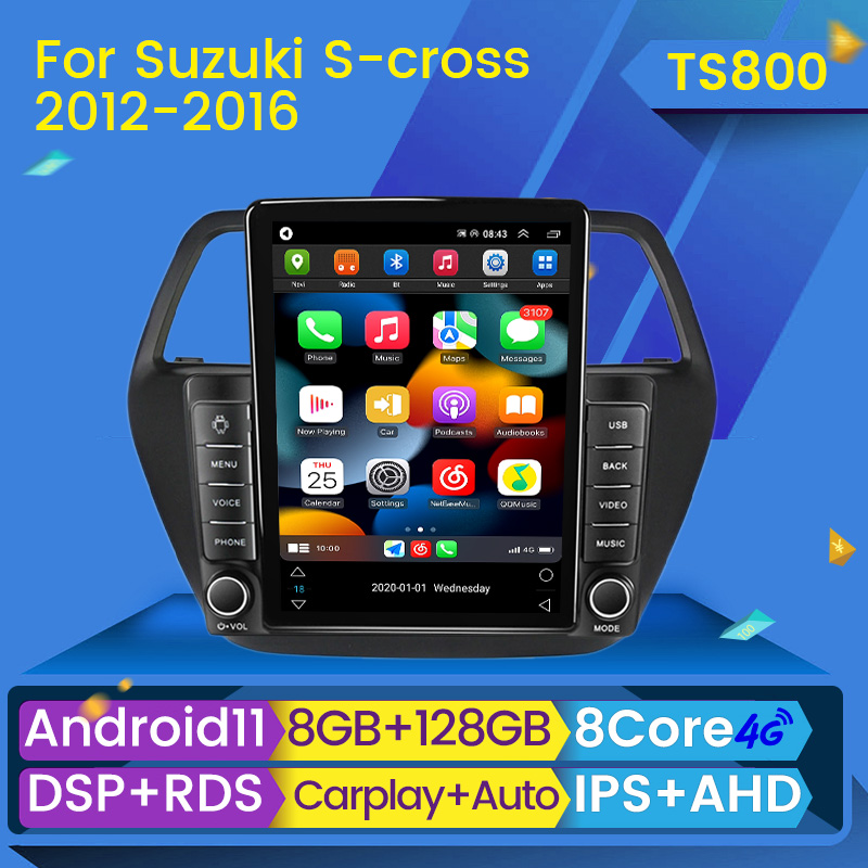 

Car dvd Player dvd Radio Multimedia For Suzuki SX4 2 S-Cross 2012 - 2016 Android 11 Stereo Video Navigation GPS BT NO 2 din dvd