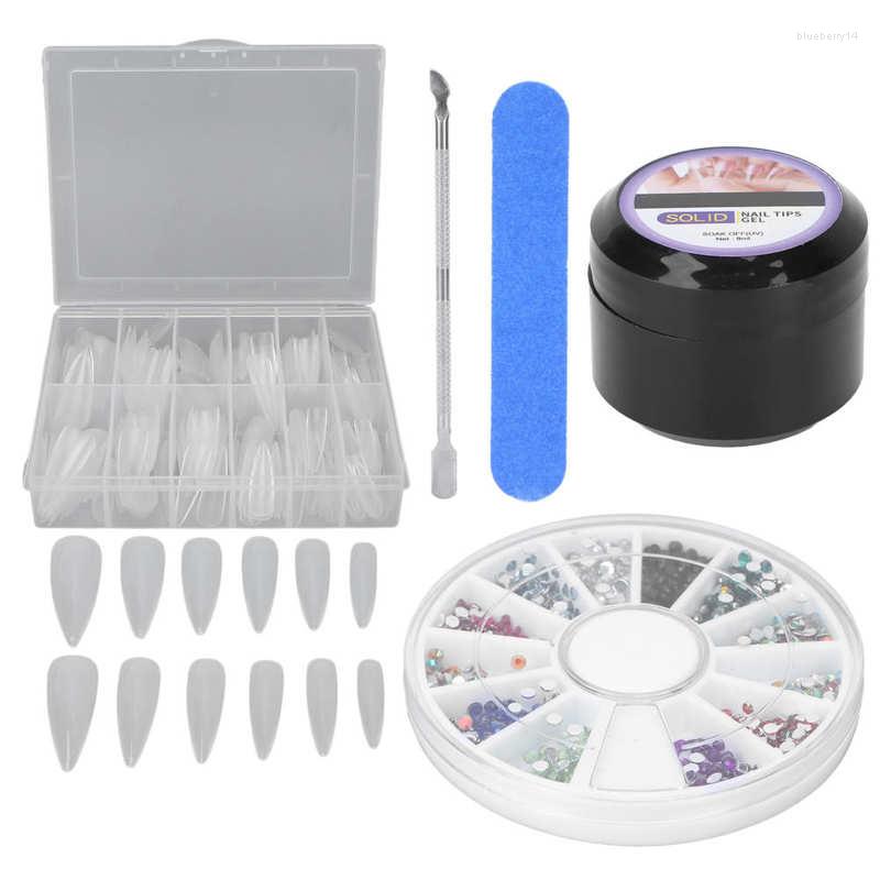 

Nail Gel Clear Fake Tips Set Kit Resin File Cuticle Pusher For Banquets, Picture shown