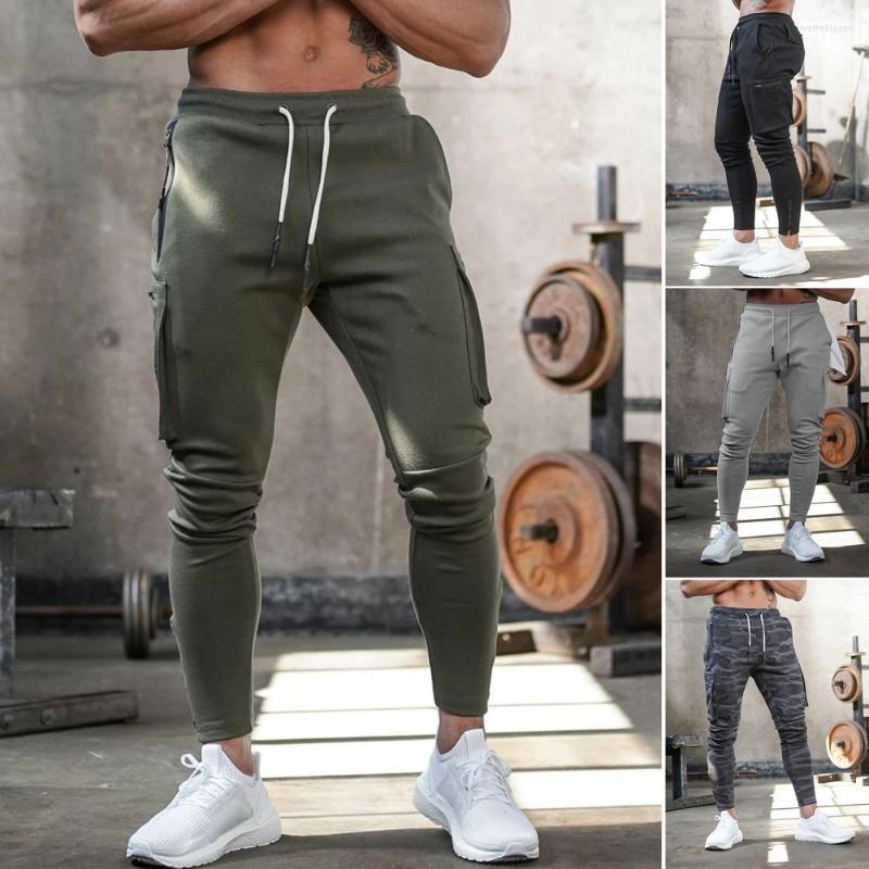

Men's Pants Men Joggers Sweatpants Camouflage Drawstring Streetwear Cargo Skinny Sports Trousers For Training Workout, Black