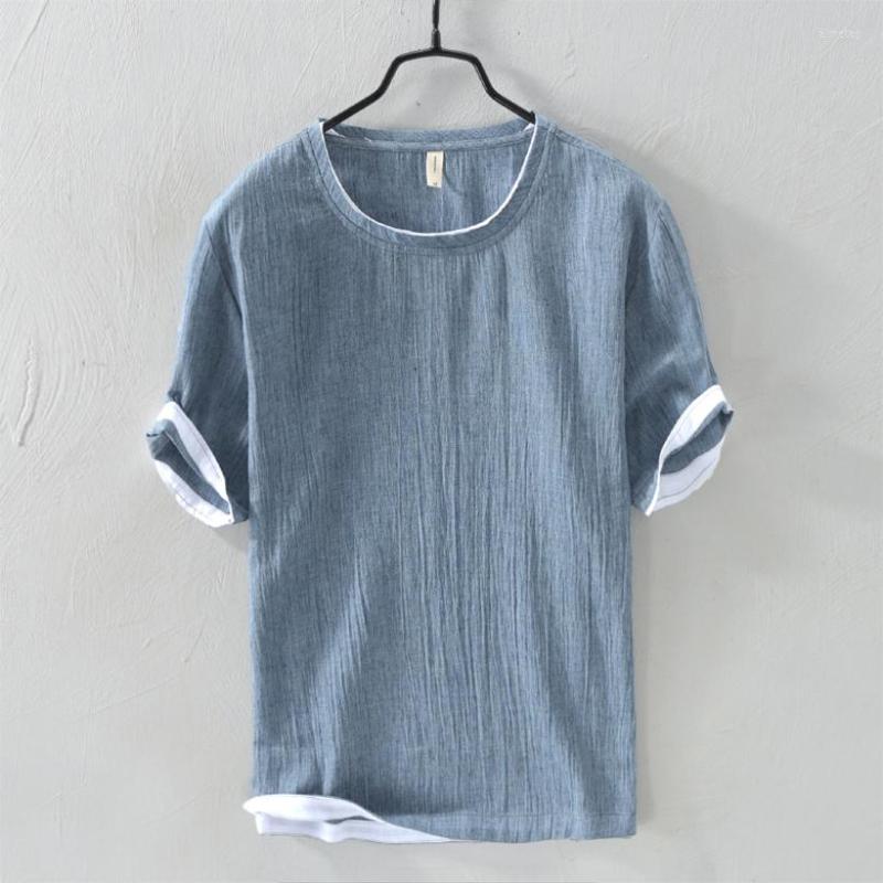 

Men's T Shirts Summer Ice Silk Short Sleeve T-shirt Thin O-neck Tees TOP Male F8, Blue