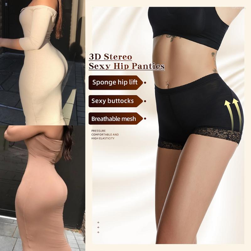 

Women' Shapers WEICHENS Fake Buttocks With Pads Women BuLifter Panties Hip Enhancer Lace Mesh Shapewear Invisible Comfort Body Shaper Daily, Beige
