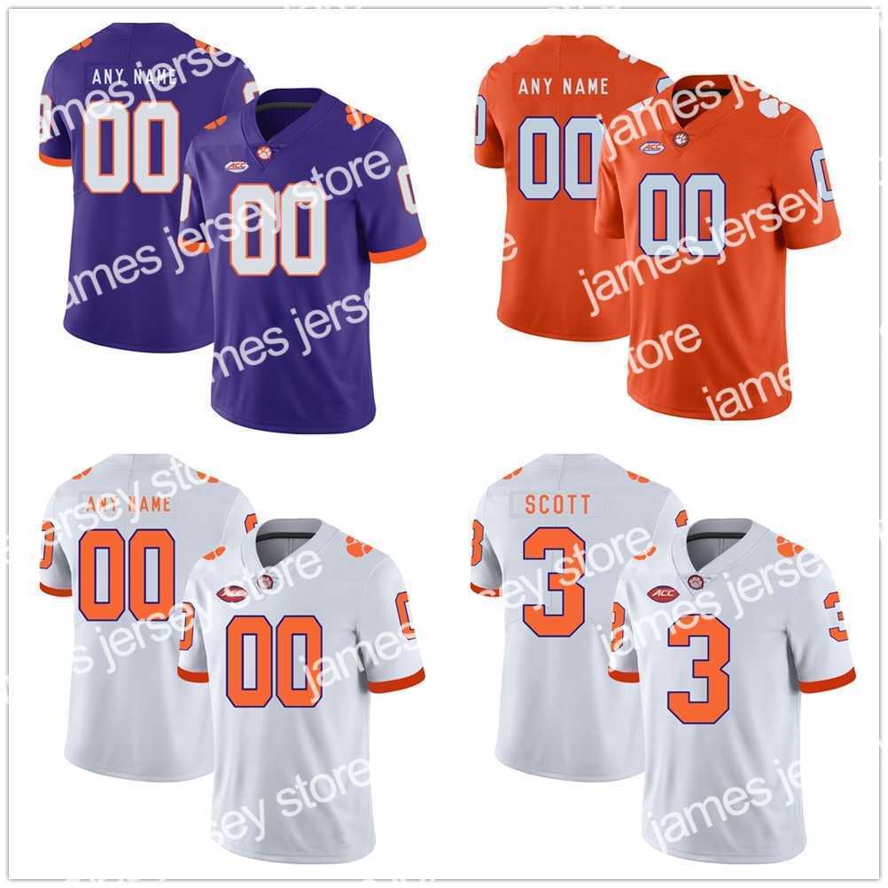 

American College Football Wear Custom NCAA Clemson Tigers jersey 9 Travis Etienne Jr 5 Tee Higgins 28 Tavien Feaster 92 Greg Huegel 16 Trevor Lawrence Football stitch, As pics