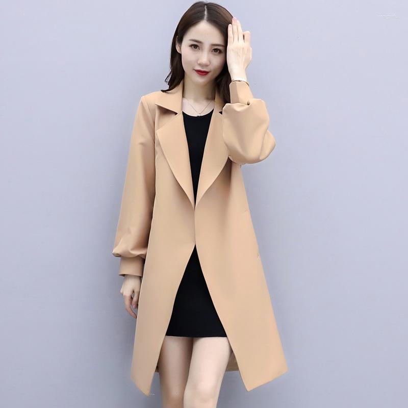 

Women's Trench Coats 2022 Spring And Autumn Ladies Fashion Slim Slimming Windbreaker