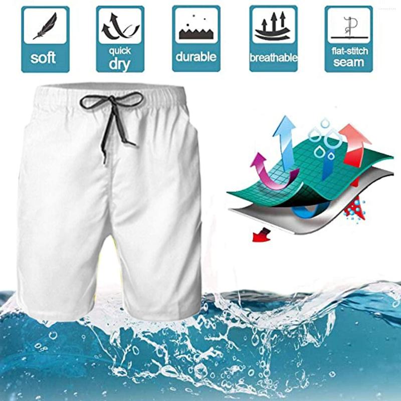 

Men's Shorts Mens Swim Trunks Quick-Drying Breathable Beach Board With Mesh Lining Swimwear Bathing Suits, 3d print