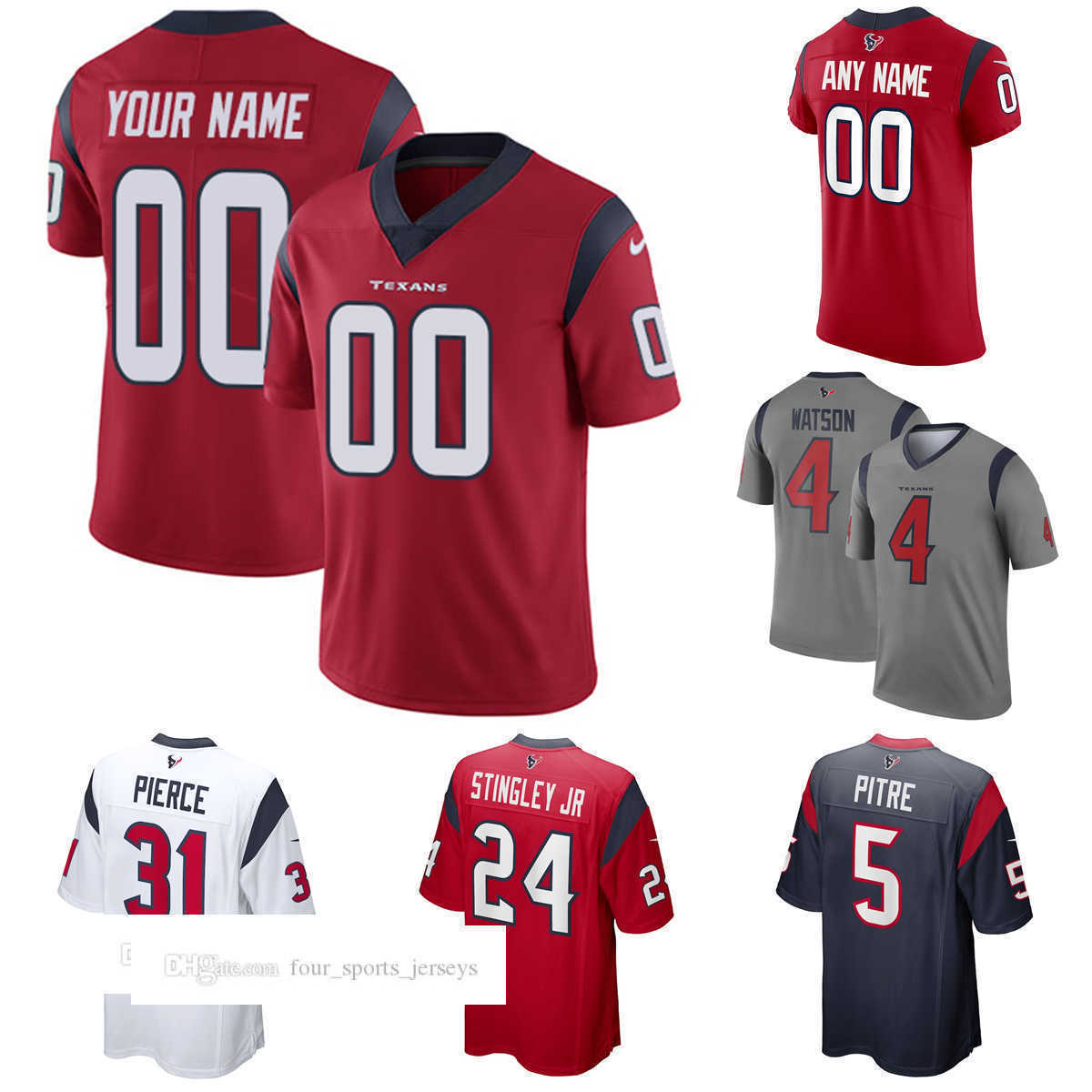 

Custom Football Jerseys Houston''Texans''5 Tyrod Taylor 93 David Johnson 24 Derek Stingley Jr 31 Dameon Pierce Dorsett Cooks Metchie III Pierce Hairston II, Gray