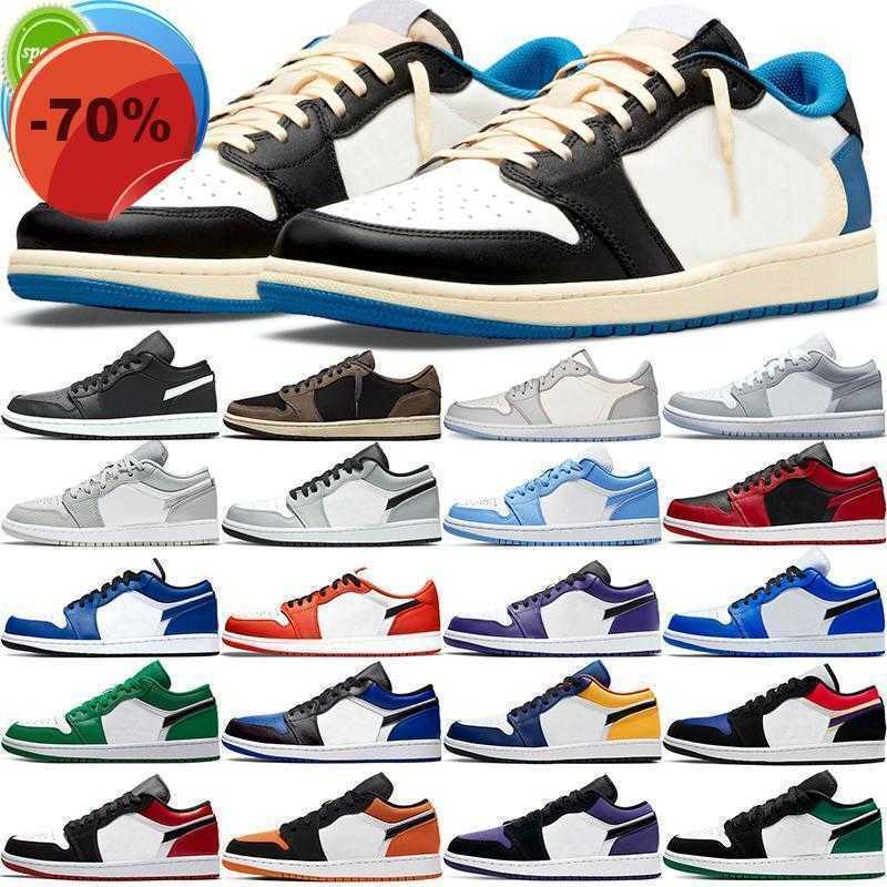 

2022 Men Women 1s Low Basketball Shoes Black 1 Ts x Fragment Jumpman Light Smoke Wolf Grey Crimson Tint Unc Court Purple Bred Green Toe, 1020