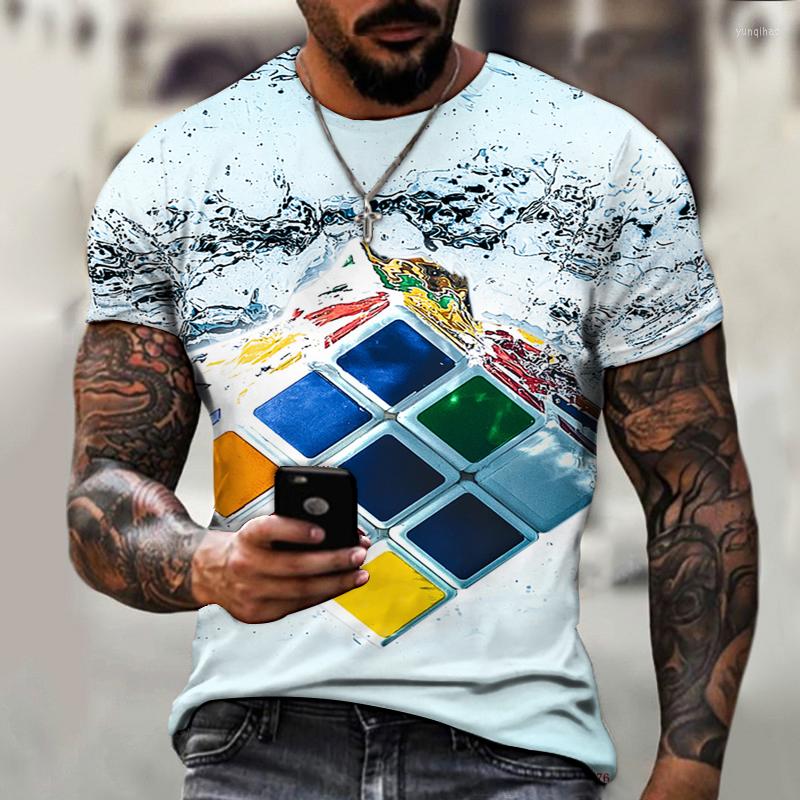 

Men's T Shirts Casual Street Fashion Oversized Short Sleeve Round Neck Summer 3D Printed Shirt Hip Hop Brand T-Shirt, Tlp042