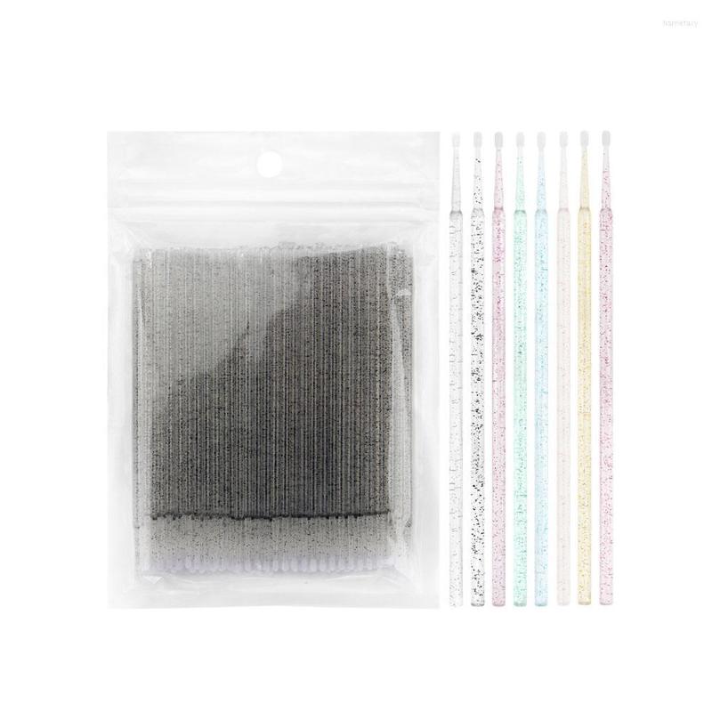 

Makeup Sponges 100Pcs Disposable Crystal Micro Brush Eyelashes Extension Individual Lash Removing Swab Stick Cotton Buds For Ear Cleaning