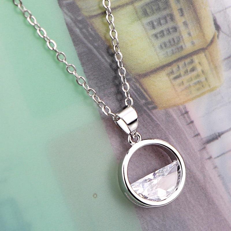 

Choker Bohemian Silver Color Rhinestone Circle Necklaces For Women Long Necklace Statement Christmas Jewelry Collares