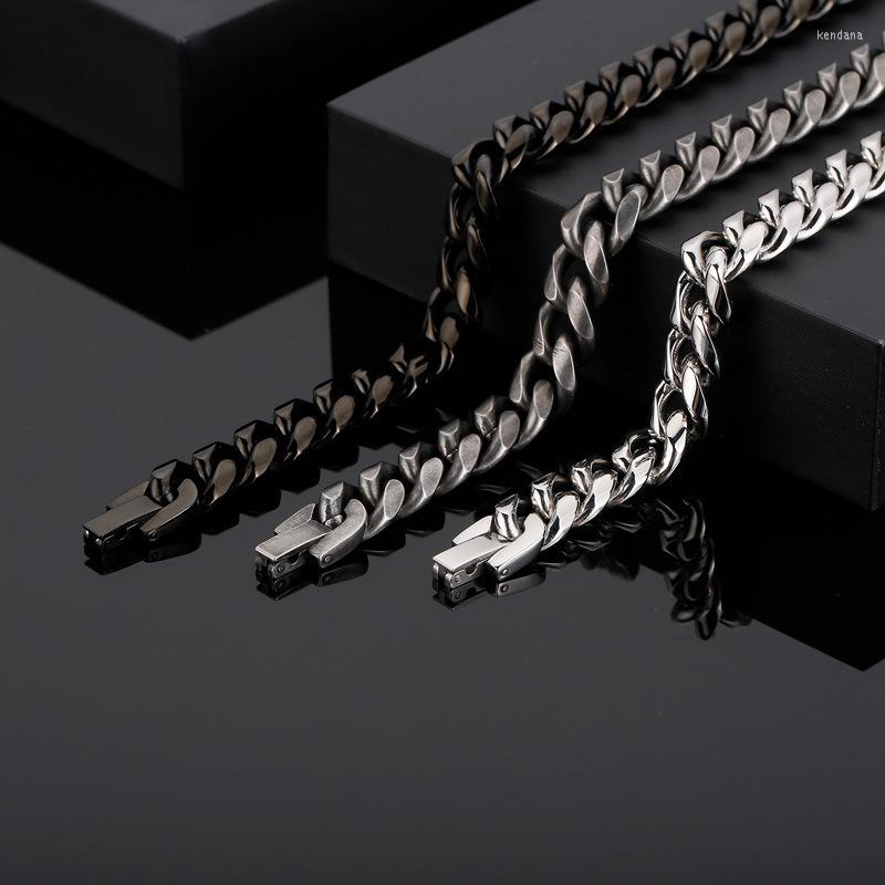 

Link Bracelets Fashion Personality Stainless Steel Edging Bracelet Punk Retro Trendy Men's Titanium