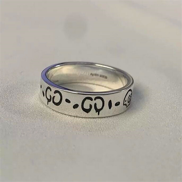 

2022 Ring for Man Women Unisex Rings Fashion Ghost Designer Jewelry Sliver Color