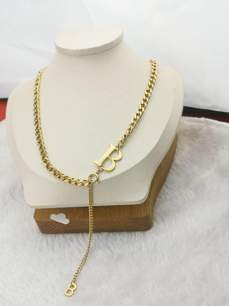 

Chains Sell B Fashion Goddess Luxury Women Necklace Gold Color Luxe Jewelry Stainless Steel Girl