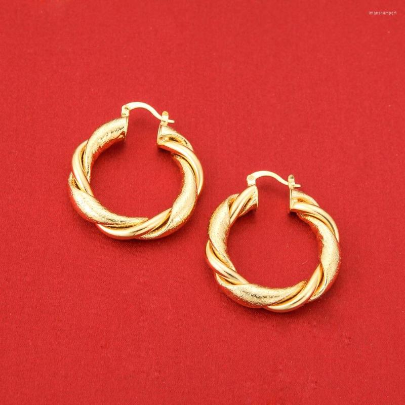 

Hoop Earrings Two Tones Round Twisted Set Jewelry Ethiopian For Women