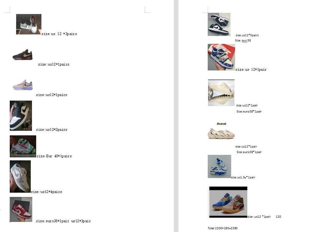 

1-27 Pairs of basketball shoe lebron 20 westbrook sneaker jordan low dunk off ect.., Customize