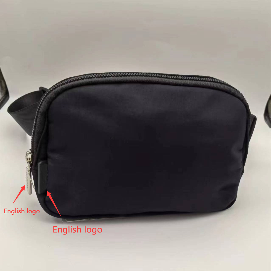 

New lu belt bag official models ladies sports waist bag outdoor messenger chest 1L Capacity luxury designer fanny pack ladies handbag with, Sky blue