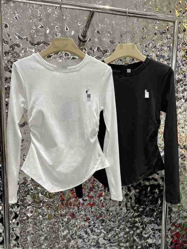 

Women' T-Shirt designer YS 22 Autumn and Winter Letter Embroidery Undercoat New Long Sleeve T TMBJ, 2# packing bag