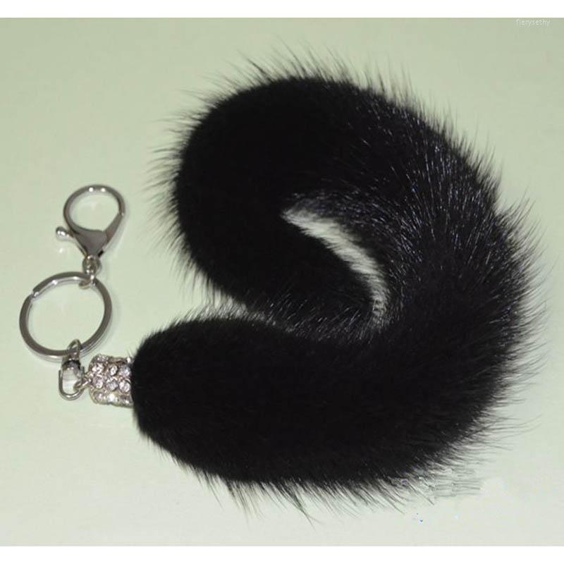 

Keychains Keychain Tail Real Bag Charm Natural Toy Genuine Keyring MS.MinShu Brand