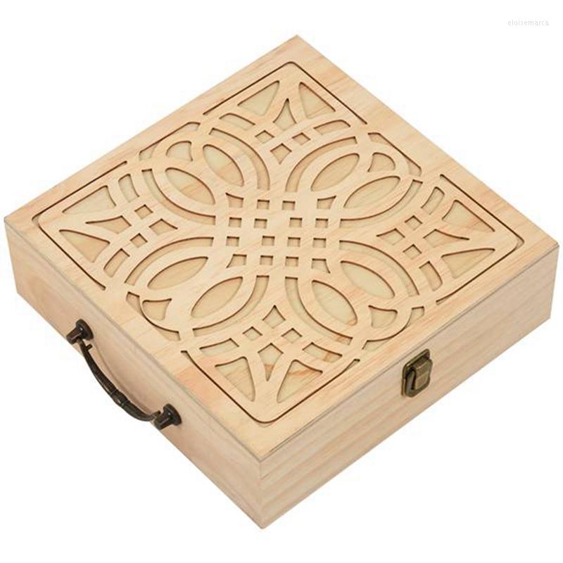

Jewelry Pouches 62 Slots Essential Oil Bottle Wood Storage Box Case Organizer Pine Wooden