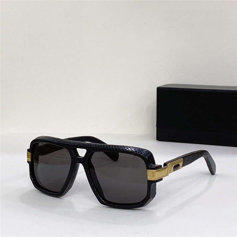 

New fashion design sunglasses 627 pilot frames are wrapped in snakeskin leather popular and simple style high end outdoor uv400 protection glasses