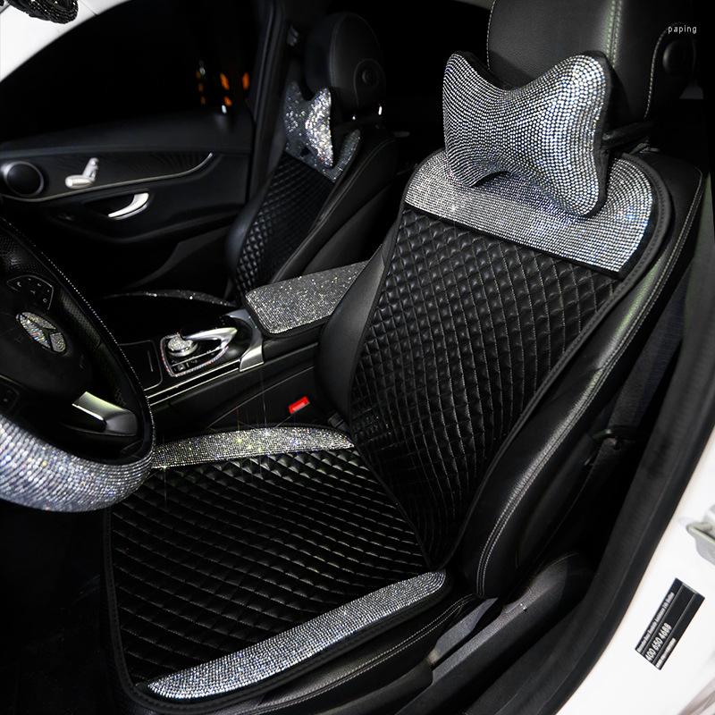 

Car Seat Covers Cute Diamond-encrusted Cushion Cover Universal General Ladies Four-season Set
