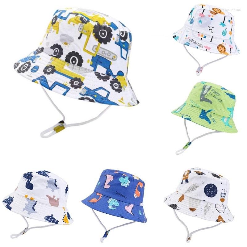 

Berets Baby Sun Hats For Boys Girls Cartoon Bucket Hat UV Cotton Summer Panama Bonnet Kids Toddler Children Fisherman, Green crocodile