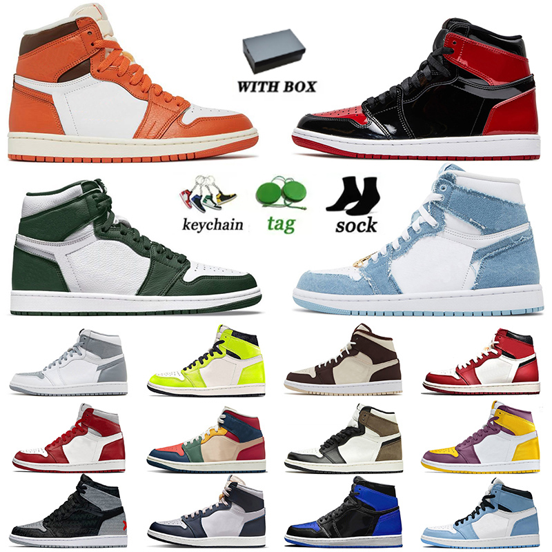 

2023 High OG 1 Starfish Basketball Shoes Jumpman 1s Washed Denim UNC Patent Bred University Blue Dark Mocha J1 Chicago Lose and Found J 1 Taxi Mens Women Sneakers US 13, B47 mid crimson tint toe 36-46