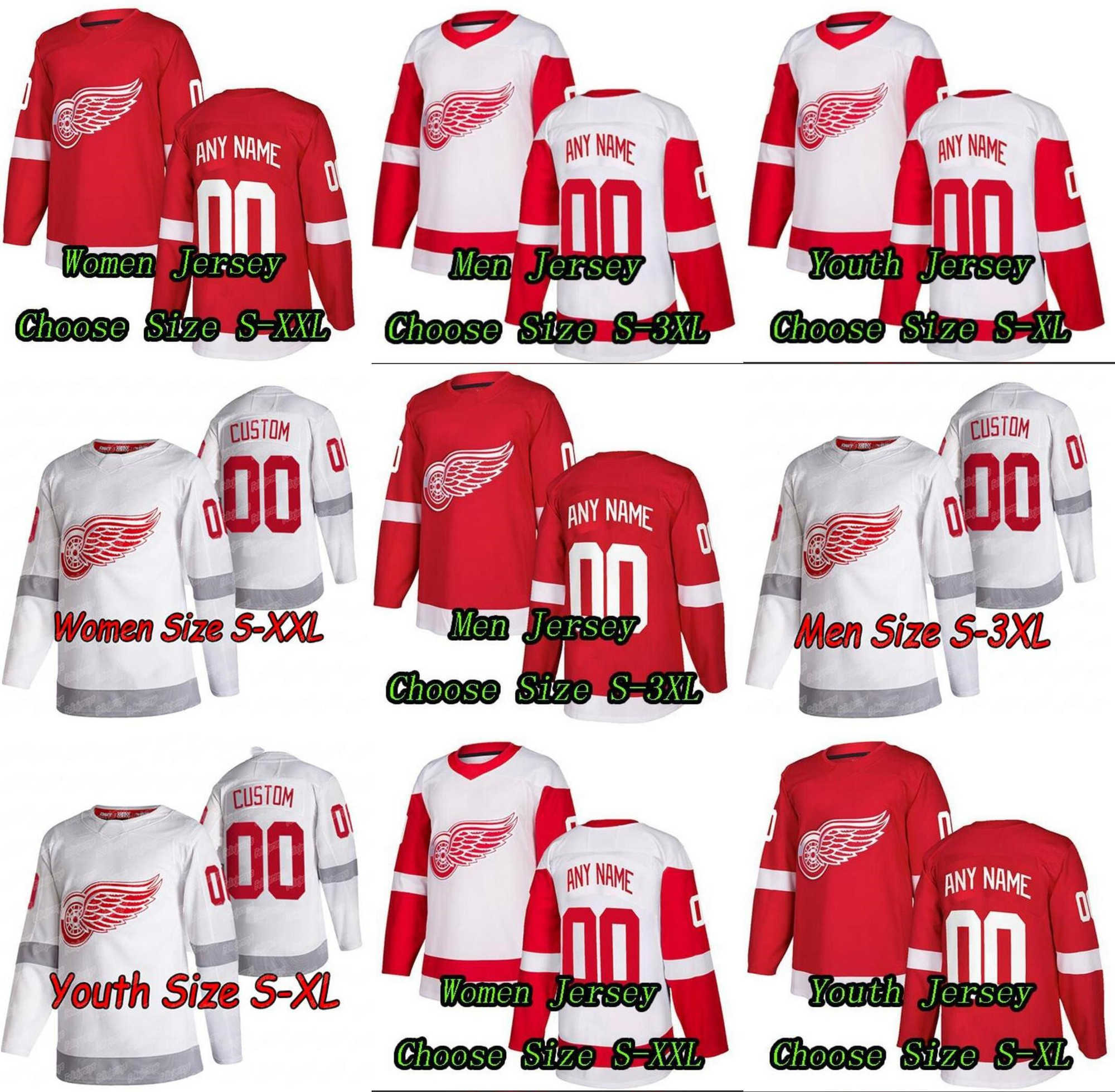 

Detroit Red Hockey Jerseys Wing 53 Moritz Seider 38 Robert Hagg 14 Robby Fabbri 11 Filip Zadina 82 Jord an Oesterle 35 Ville Husso 39 Alex Nedeljkovic, As