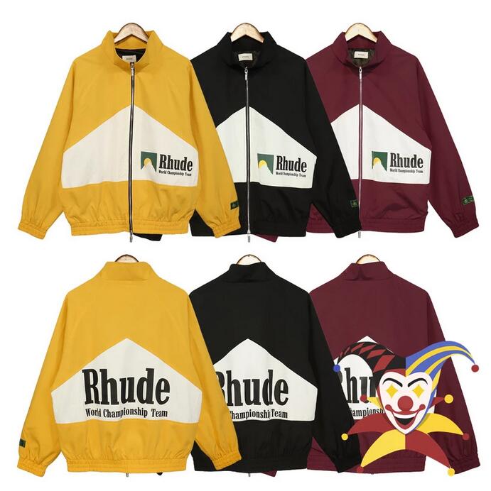 

Patchwork Coats Men Women 1 Quality Zipper Outwear Printing Jacket
