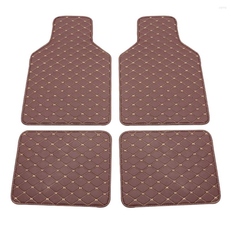 

Car Seat Covers Mats PU Leather Universal Mat Front Back Rear Short-pile Foot Cushions Easy To Clean And Anti-dirty