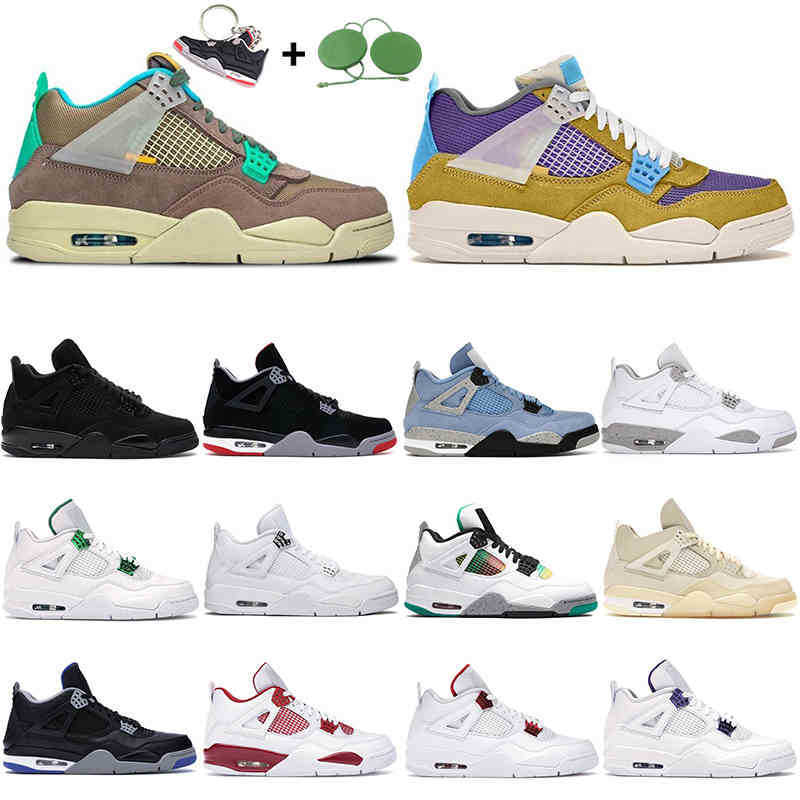 

Basketball Shoes Men 4s 4 Desert Moss Black Cat Pure Money Cool Grey Royalty University Red Union Guava Lemon Venom Thunder Mens TrainersEFDN