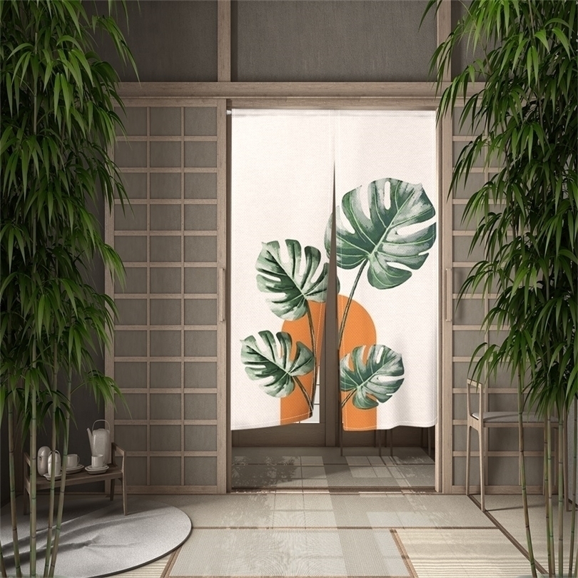 

Curtain Japanese Door Printed Partition Kitchen Doorway Decorative Plant Simple Drapes Cafe Restaurant Decor Noren Customize 221021, Clx00023