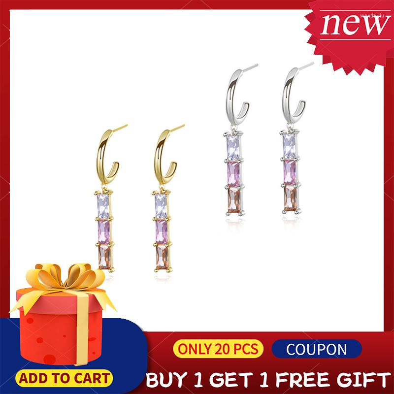 

Dangle Earrings Sterling Silver Zircon S925 Designer Luxury Drop Earring For Women 2022 Trending Korean Jewelry Boucle Oreille Femme