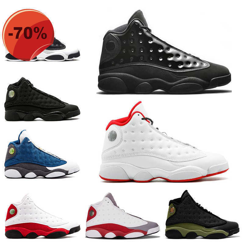 

Fashion Court Purple 13 13s men basketball shoes He Got Game Black Cat Melo Class of 2003 Dirty Bred sports sneakers shoes 7-13