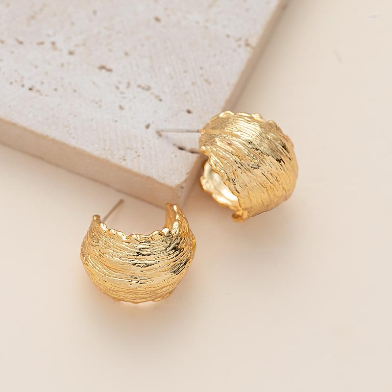 

Dangle Earrings LONDANY Vintage Pleated Female Ins Cold European And American Niche Design 925 Silver Needle