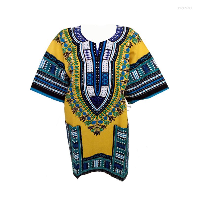 

Ethnic Clothing Unisex African Tops For Women Dashiki Men Traditional Print Clothes Hippie Caftan Vintage Tribal Bazin Riche T-shirt