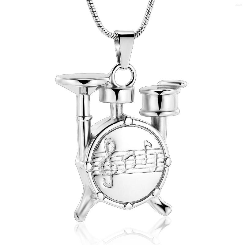 

Chains Unique Drum Set Music Charm Necklace Urn Pet/Human Cremation Pendant Jewelry For Ashes