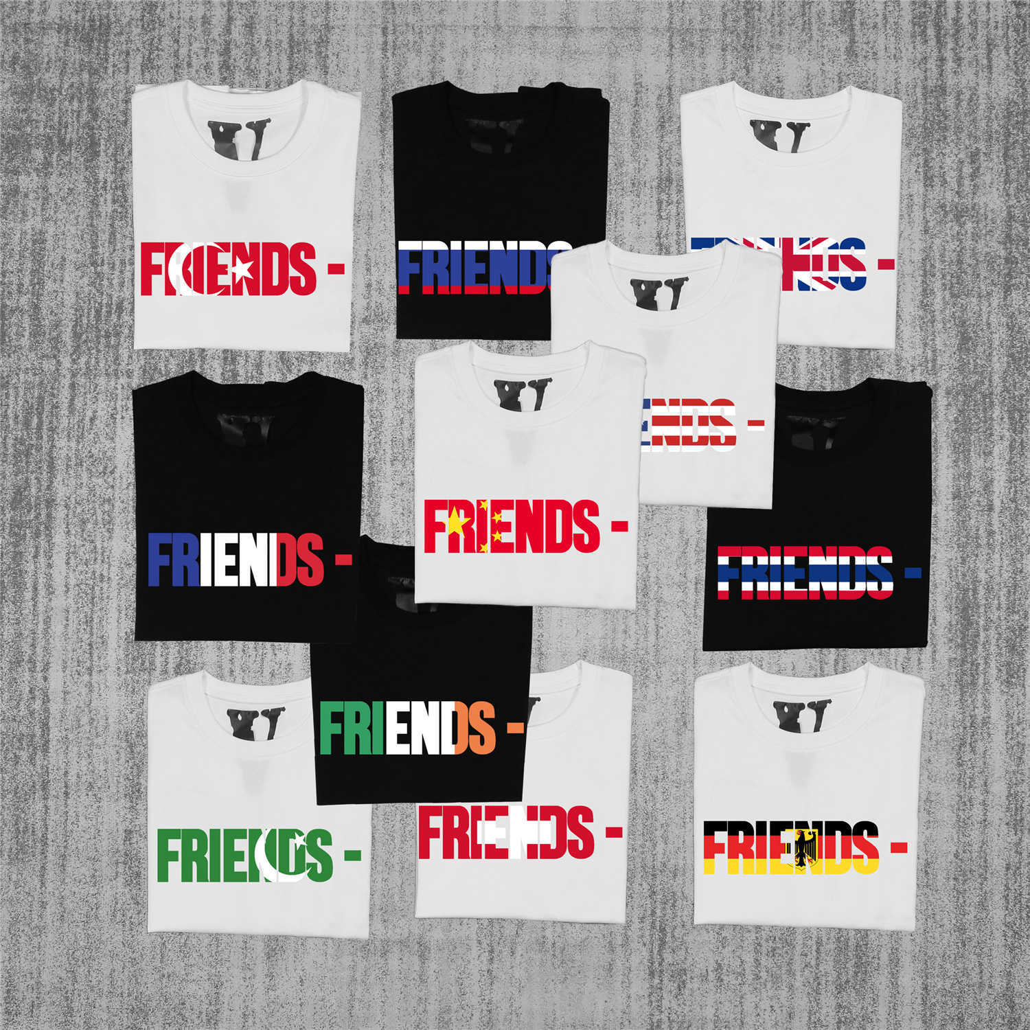 

Men' T-Shirts Trendy classic friends flag Limited large print loose casual men' and women' short sleeved T-shirt, 3018 white