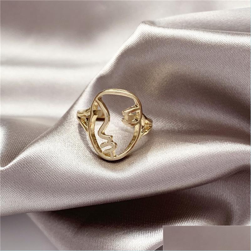 

Wedding Rings Wedding Rings Jouval 2022 Face Metal Smooth Open Ring For Women Pearl Rhinestone Finger Female Girl Party Korea Jewelr Dhio5