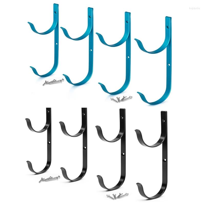 

Pool T4MF Swimming Po-le Holder Wall Mount 4 Pcs Aluminum Hanger Hooks For Brush Vacuum Hose