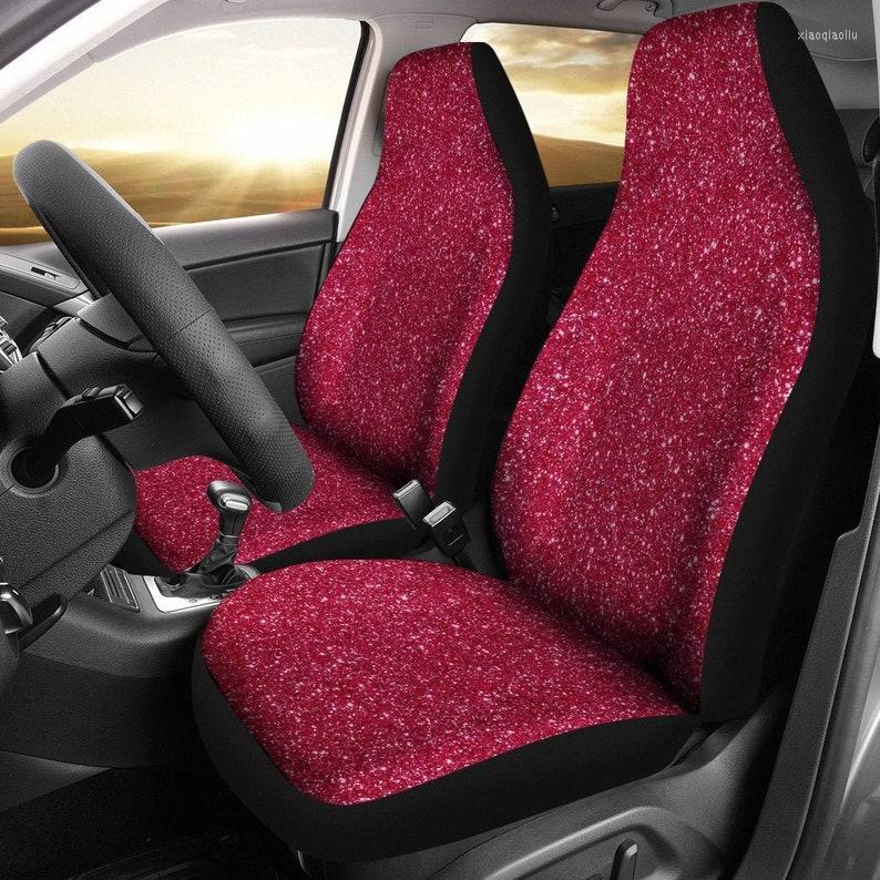 

Car Seat Covers Red Confetti Print Pair 2 Front Cover For Protector Accessory