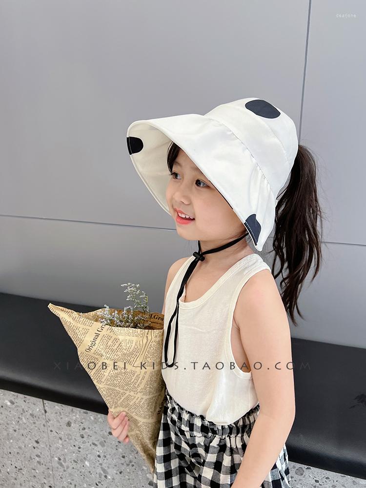 

Hats Children's Sunblock Hat Girl's Baby's Big Brim Summer Boy's Empty Top Fisherman's, As picture shown