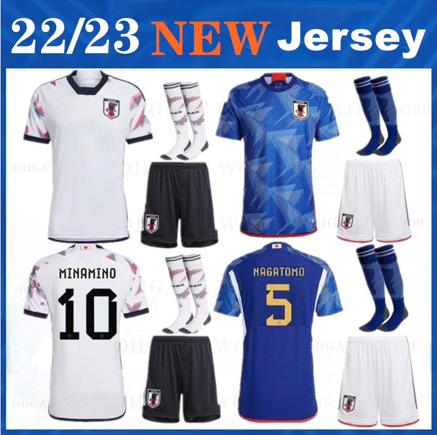 

2022 Japan Soccer Jerseys ATOM TSUBASA KAGAWA KUBO MINAMIHO 22 23 football shirts Kids kit socks, Away