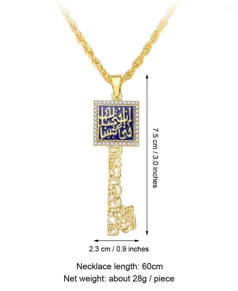 

Choker WANGAIYAO Arabian Inlaid Key Verse Necklace Female Long Oil Dripping Golden Twist
