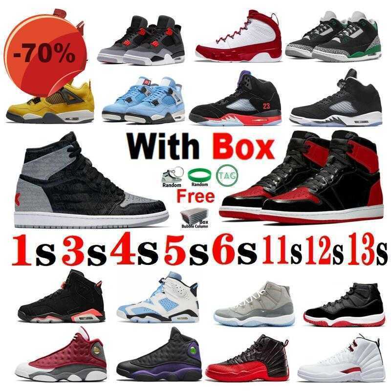

4s Infrared Men Basketball shoes Fire Red Oreo 6 Black Taxi 12s Cherry 9 Sneakers with box University Blue Brave 13s Patent Bred 1s, Color-25