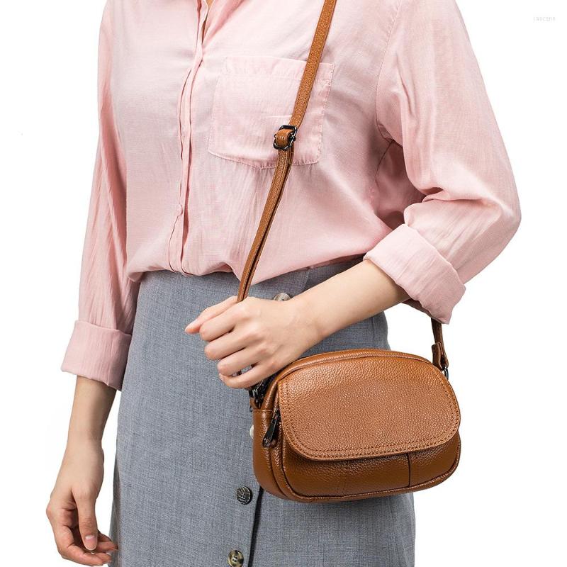 

Evening Bags Women's Head Layer Cowhide One-shoulder Cross-body Genuine Leather Bag Fashion Luxury Pouch Soft, Black