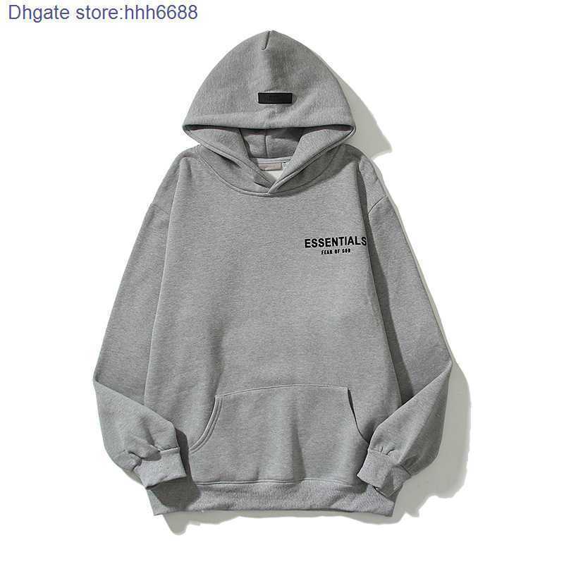 

j Men's and Women's Hoodies Sweatshirts 2022 Fashion Brand Essential New Style the Correct Version for Double Line Flocked, Black