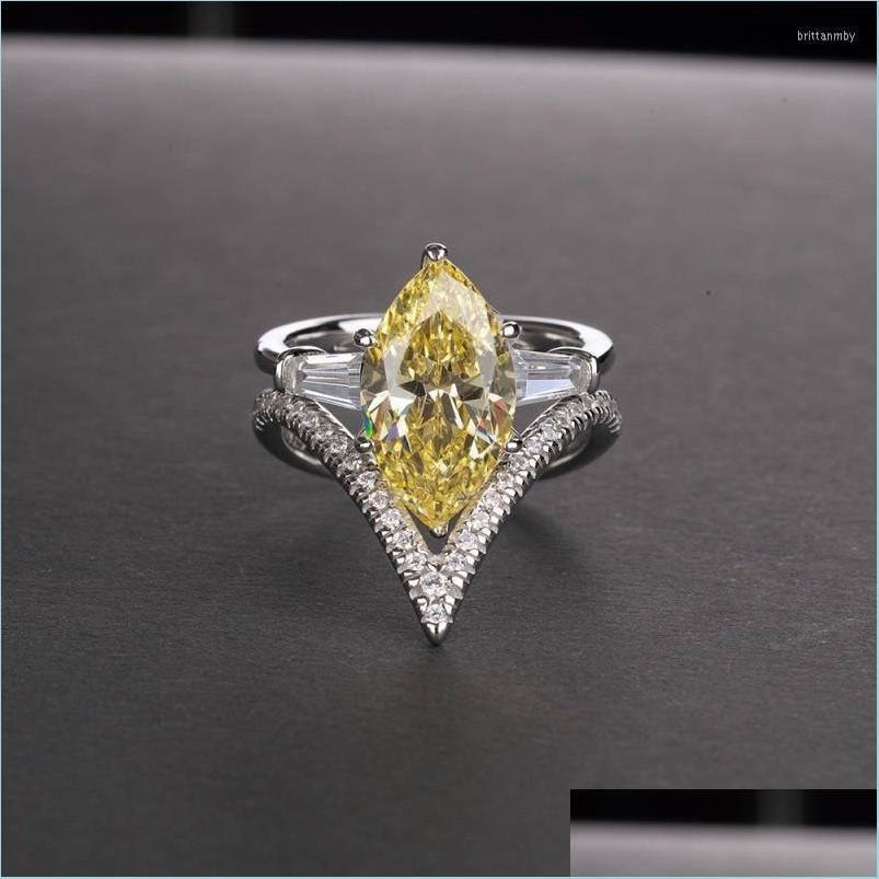 

Wedding Rings Wedding Rings Luxury Sier Color Finger For Women Elegant Ladies Zircon Party Girlfriend Anillos Mujer Drop Delivery 20 Dhes2