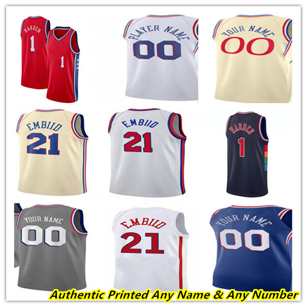 

Printed James Harden Sixer Basketball Jerseys 21 Joel Embiid 0 Tyrese Maxey 12 Tobias Harris 17 P.J. Tucker 3 Allen Iverson 8 De'Anthony Melton Danuel House Jr., Men grey